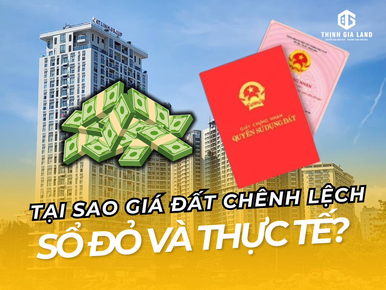 Tại sao giá đất chênh lệch giữa sổ đỏ và thực tế